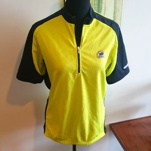 Cycling top, Sugoi technifine women's large biking neon yellow